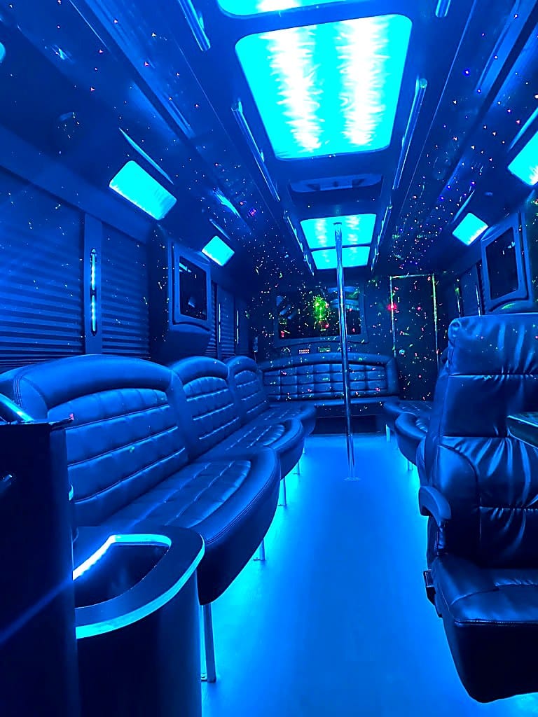Midnight 20 party bus with deep blue LED preset